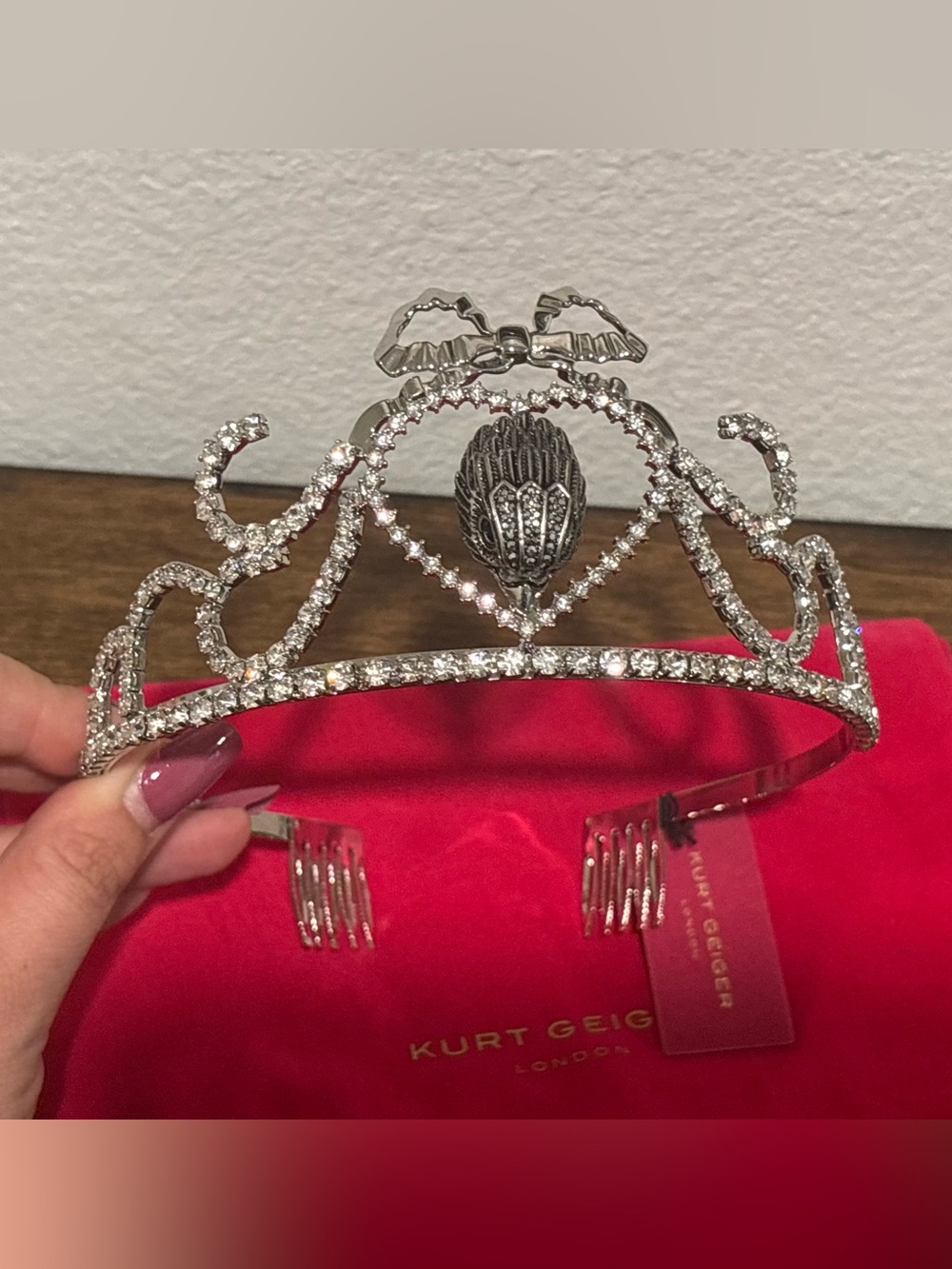 Kurt Geiger Silver Tone Tiara - Picture 4 of 12